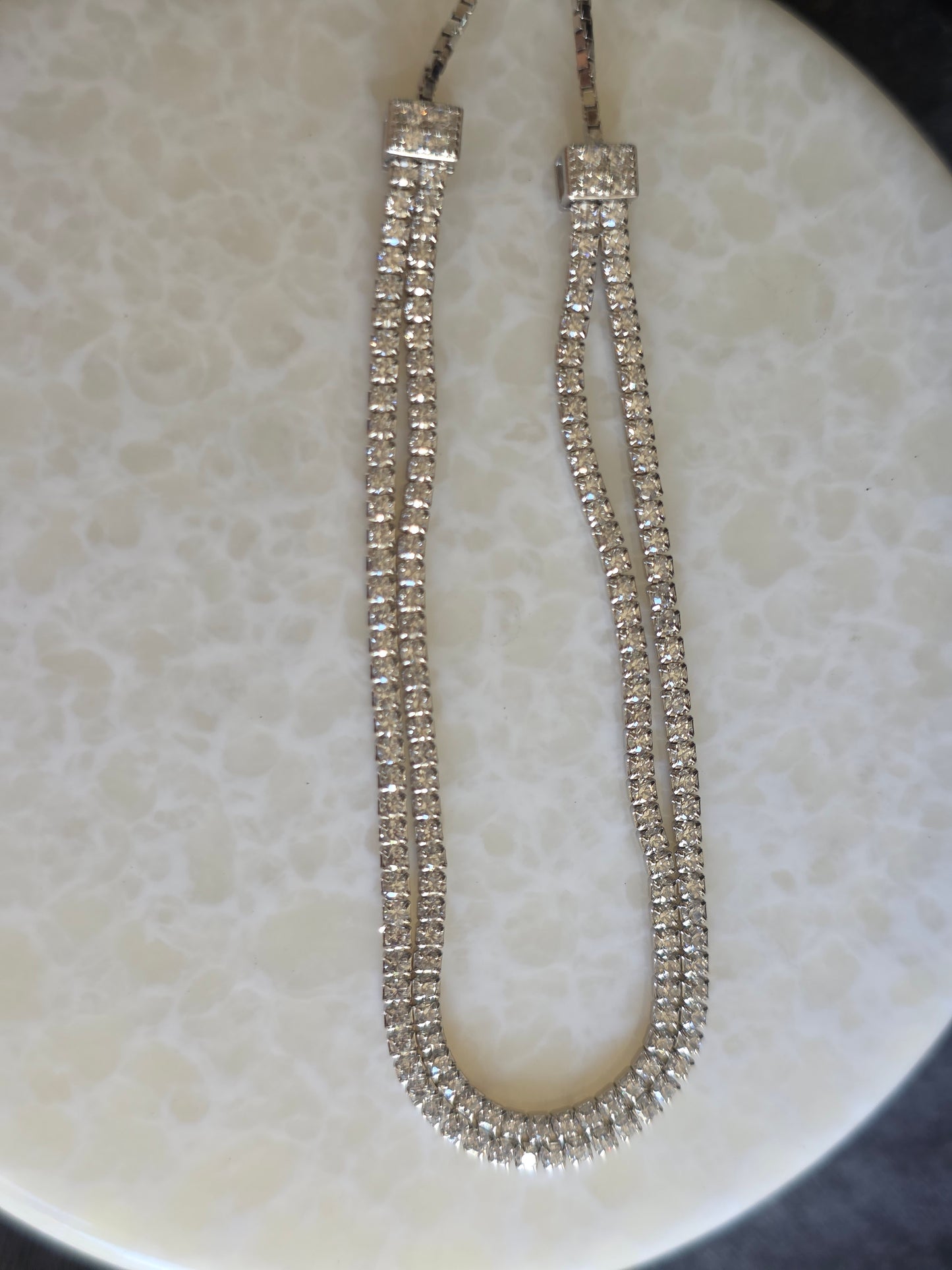 925 Sterling Silver Double Layer Tennis Bracelet