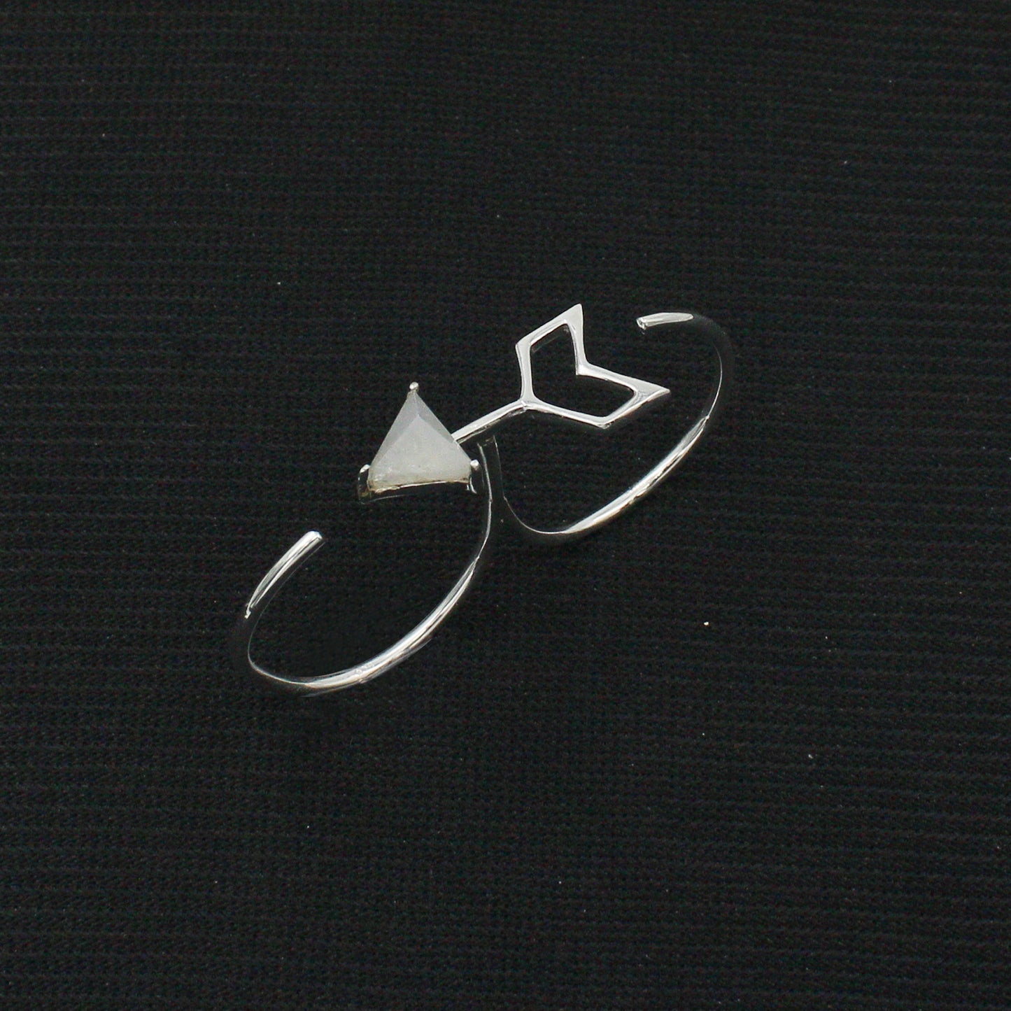 925 Sterling Silver Arrow Moonstone Jewelry Set