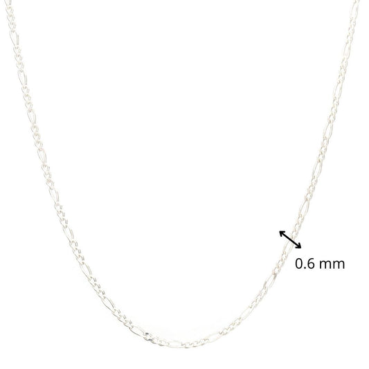 925 Sterling Silver Figaro Chain (18 Inches)