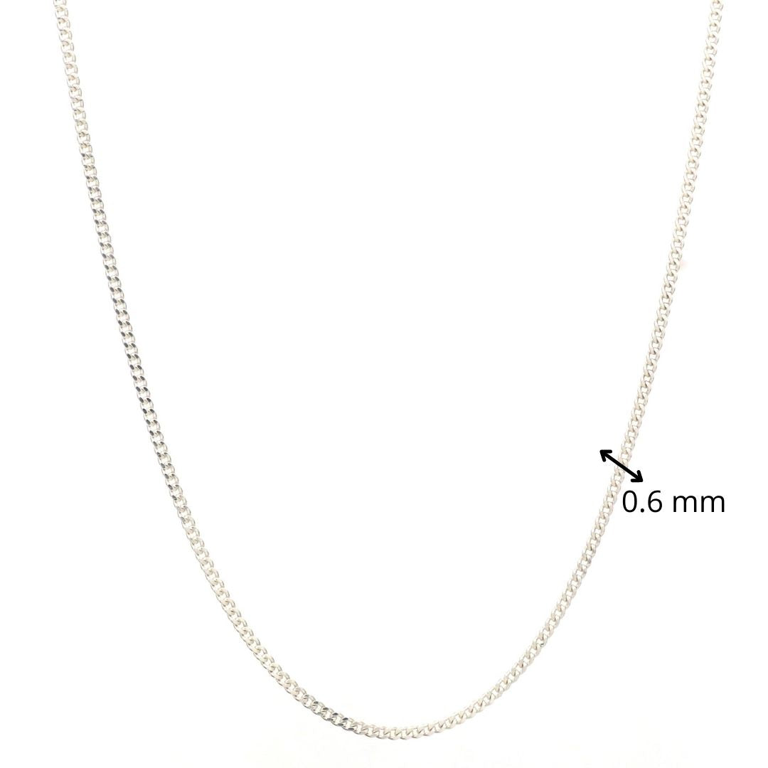 925 Sterling Silver Curb Chain for pendant