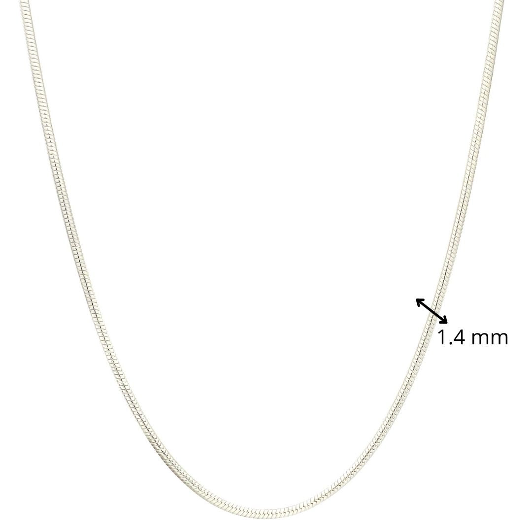 925 Sterling Silver Snake Chain for Pendant