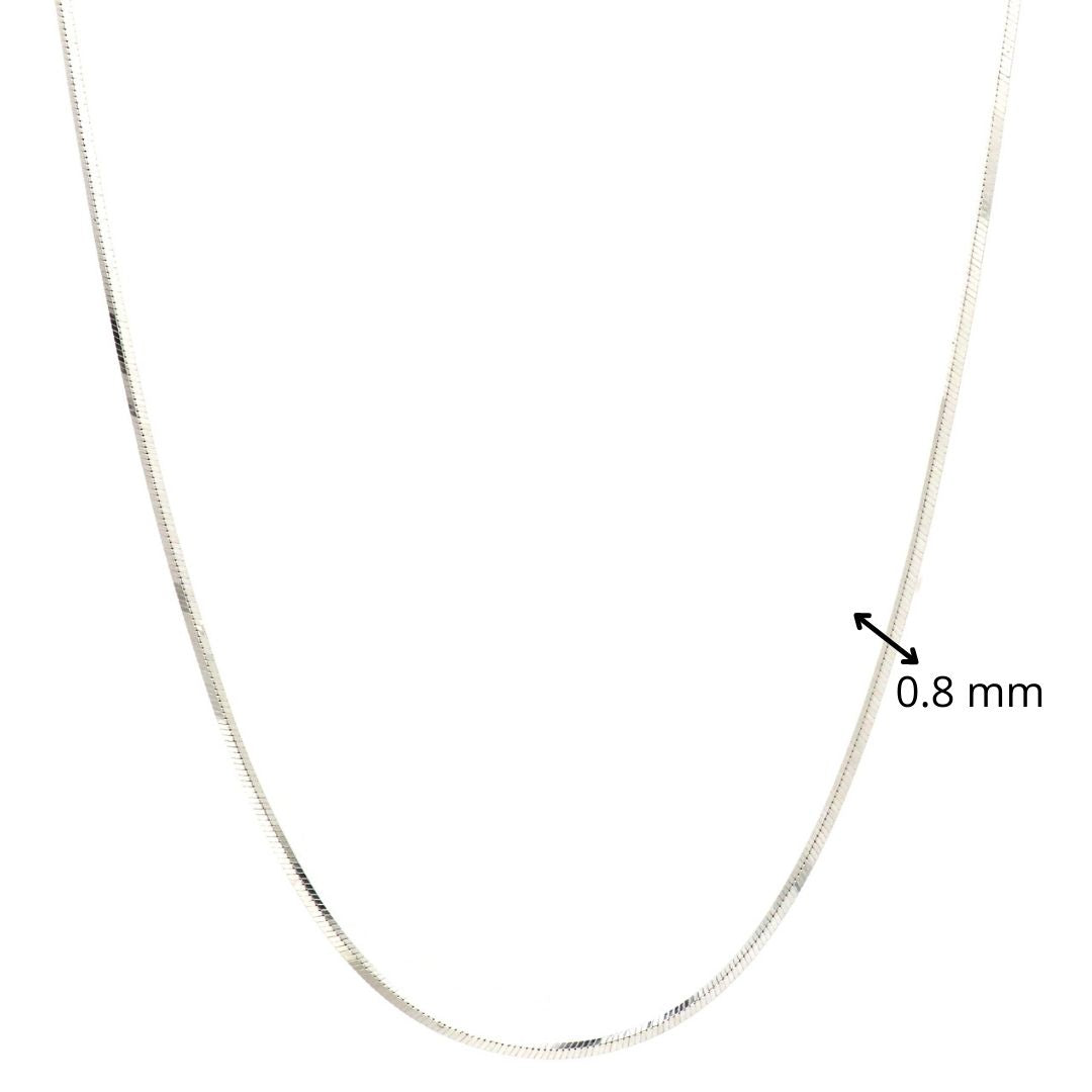 925 Sterling Silver Snake Chain Square