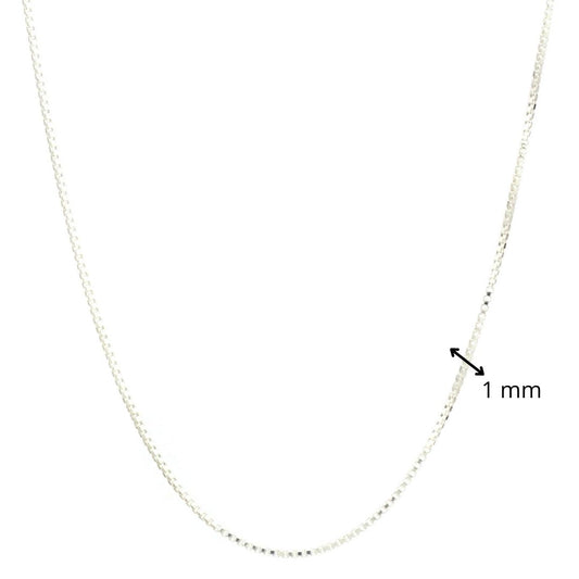 925 Sterling Silver Box Venetian Chain for pendant