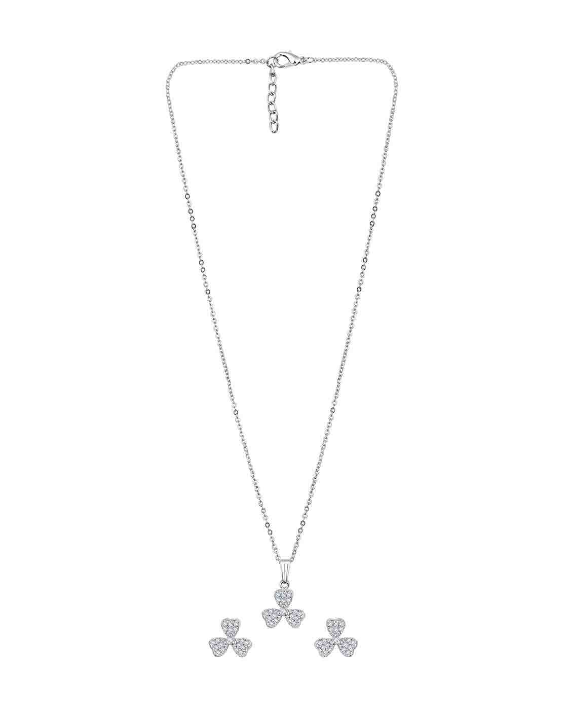 925 Sterling Silver Charm Pendant With Earring