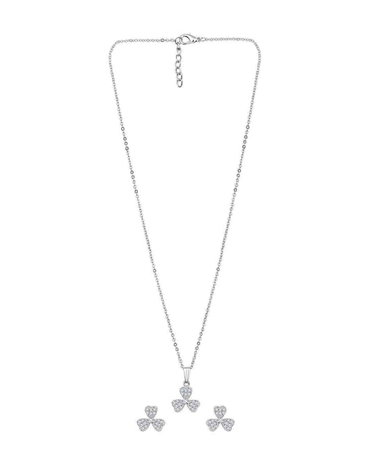 925 Sterling Silver Charm Pendant With Earring