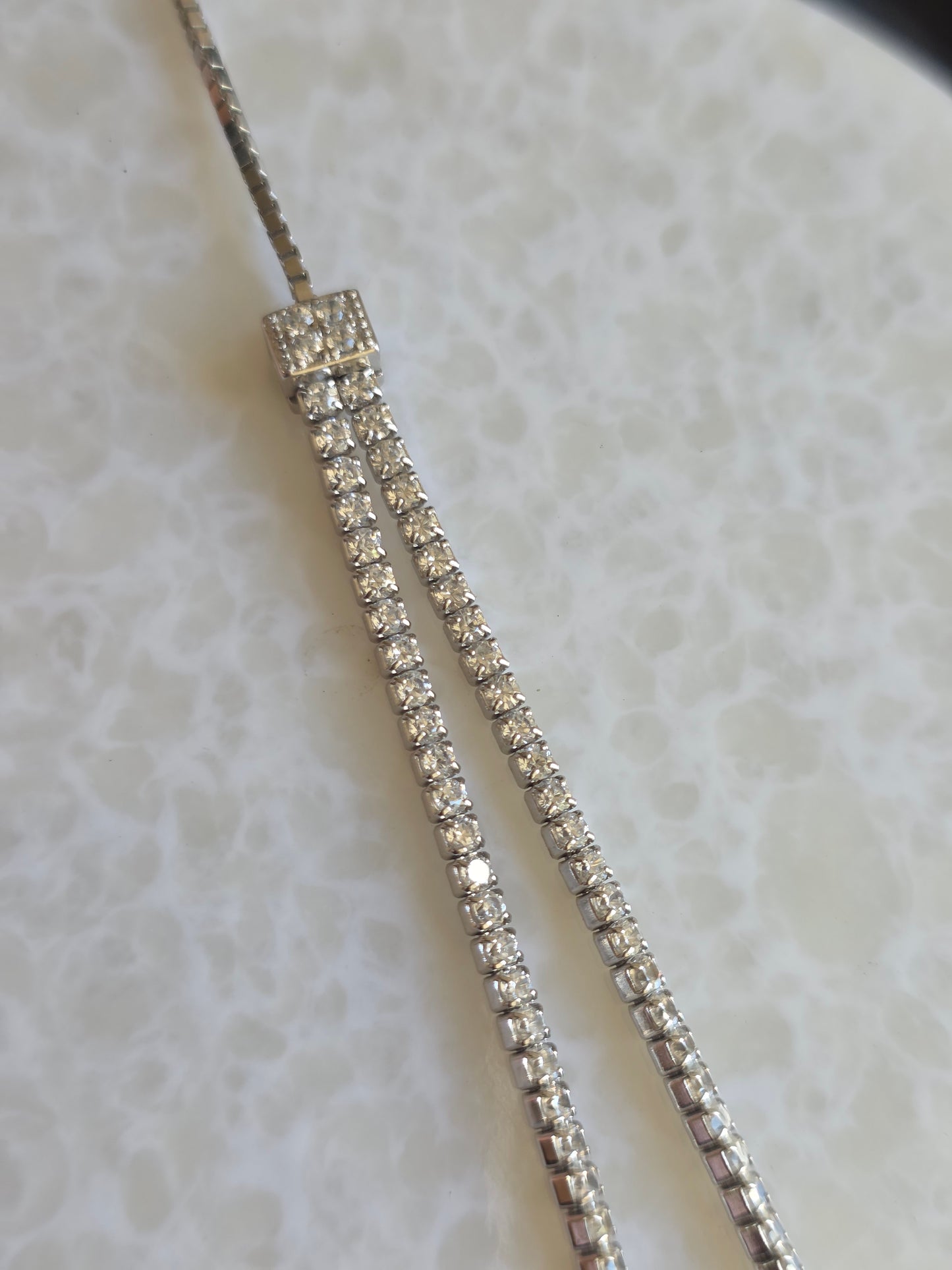 925 Sterling Silver Double Layer Tennis Bracelet