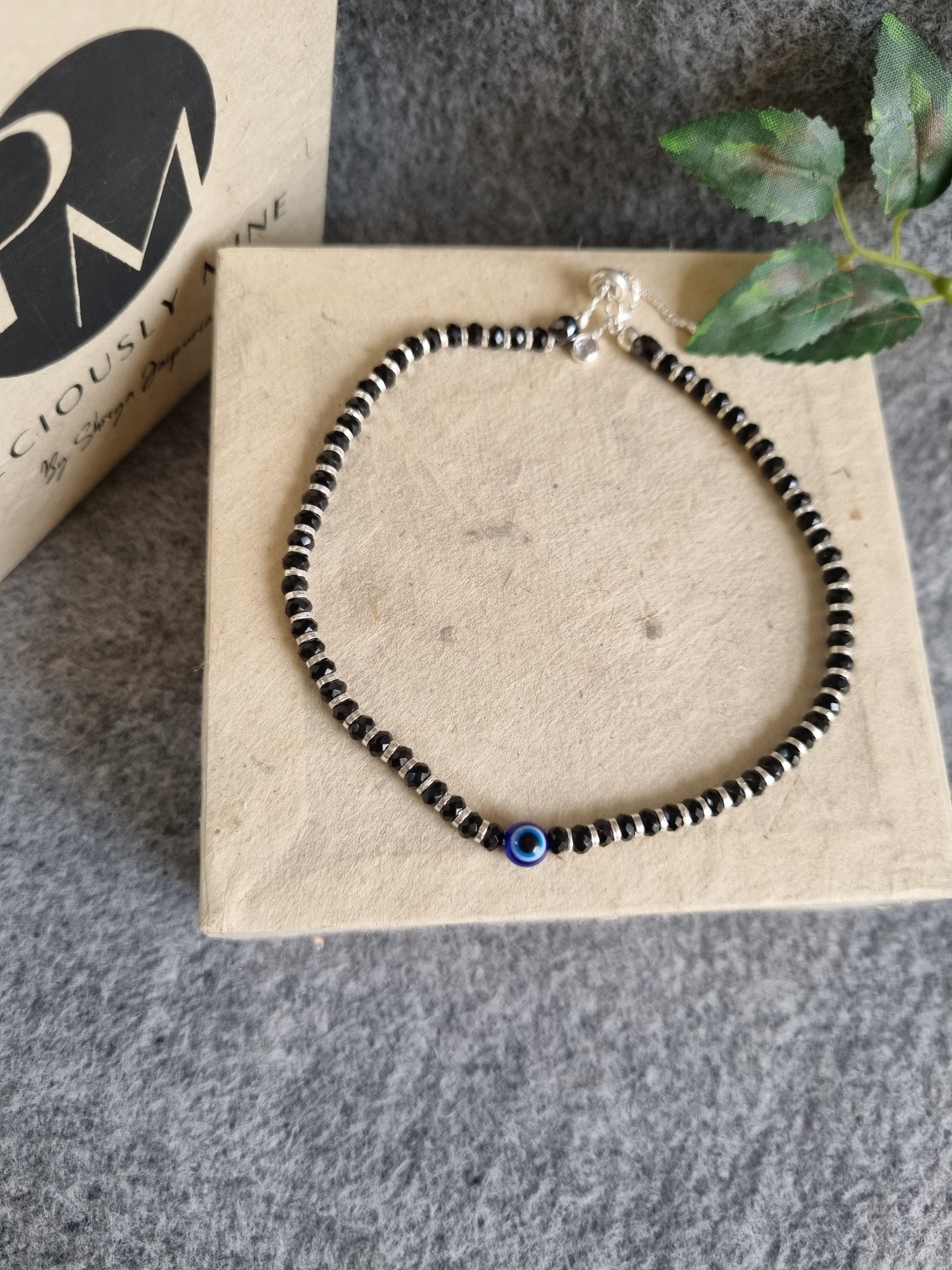 925 Sterling Silver Evil Eye Anklet For Women (One Piece)