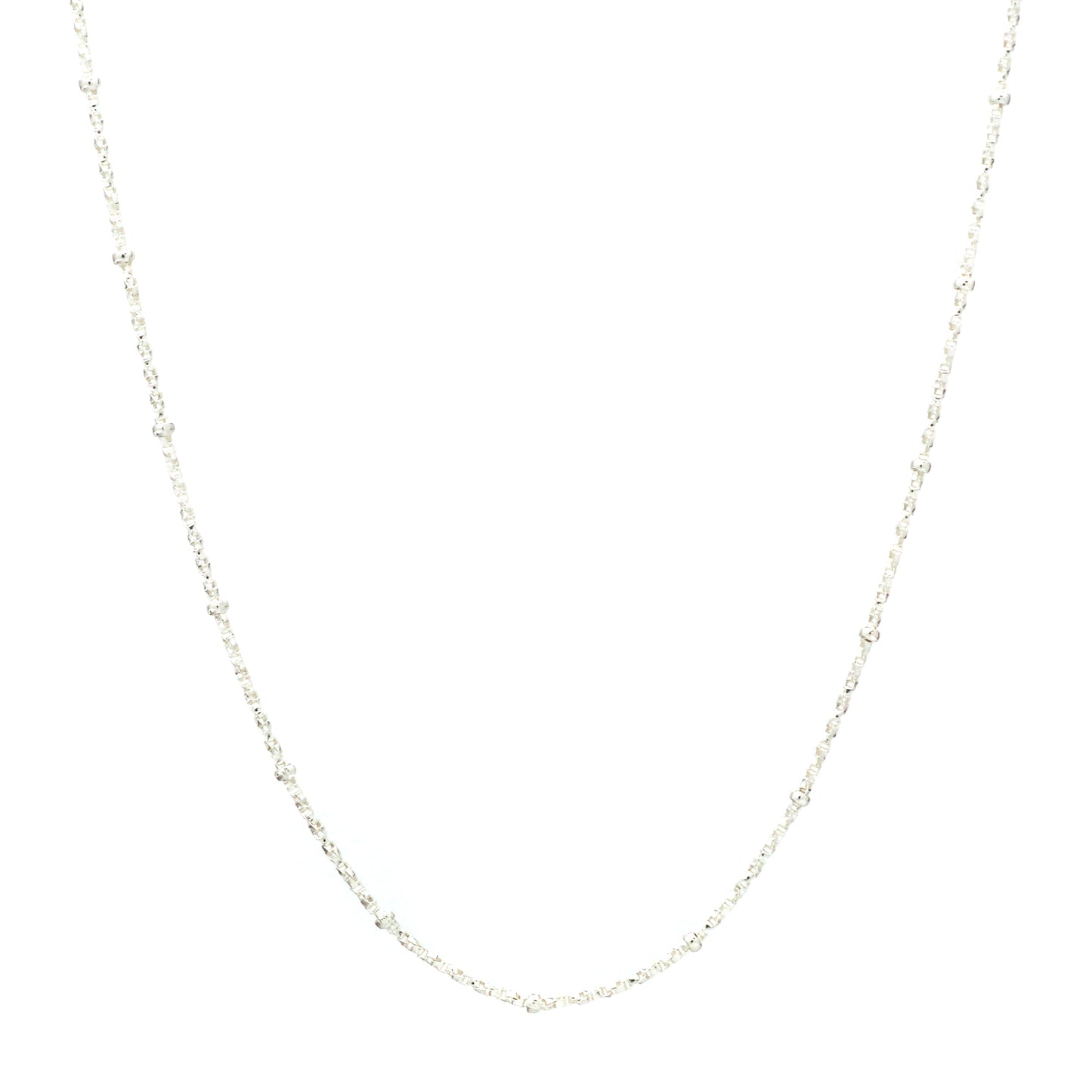925 Sterling Silver Box Chain with ball (18 INCHES)