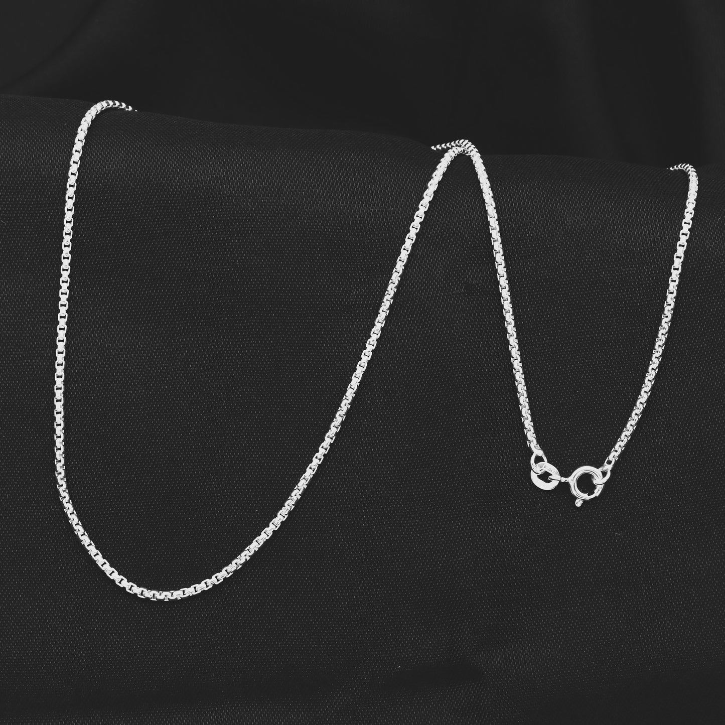 925 Sterling Silver Box 8 Cut Chain