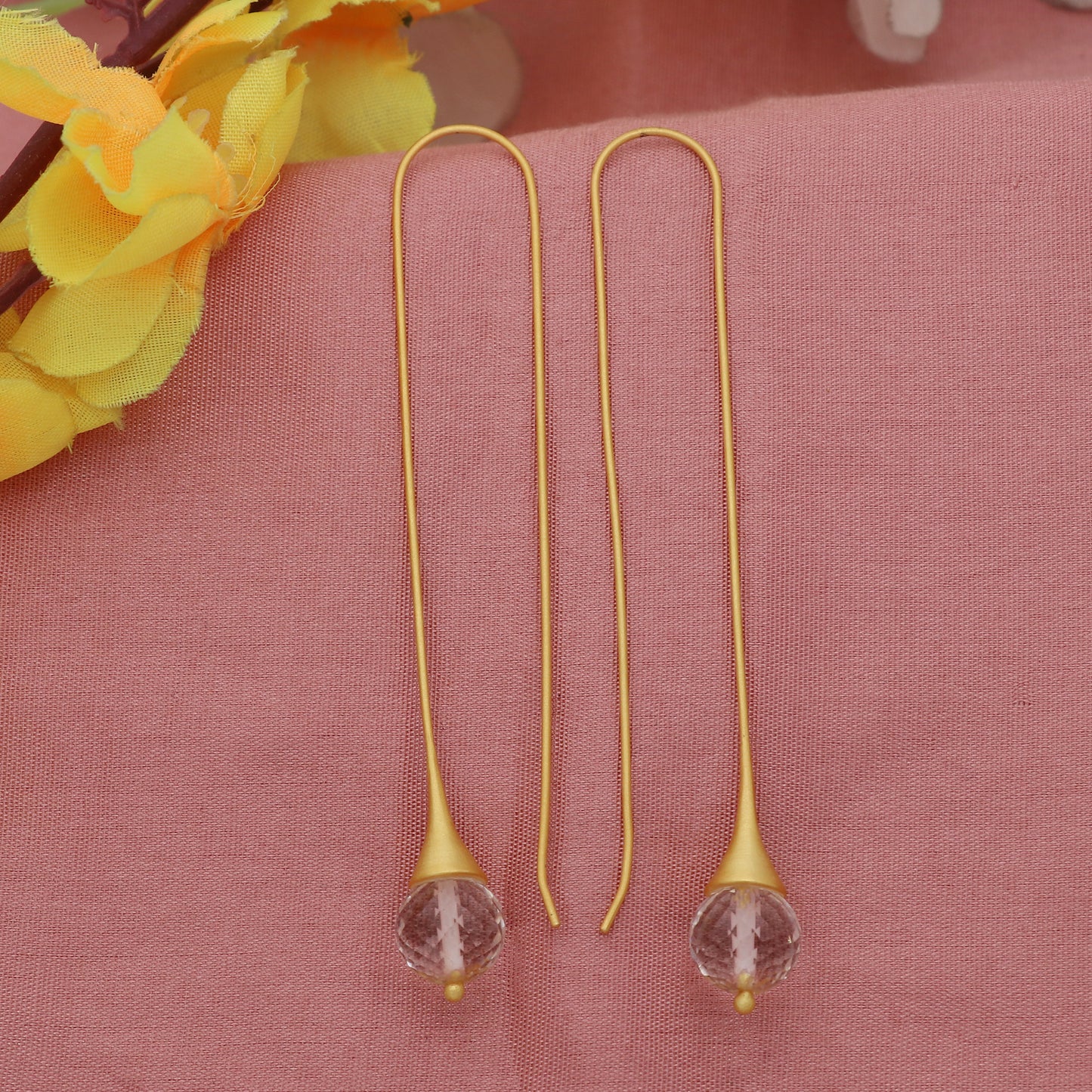 925 Sterling Silver Quartz Dangler Earring