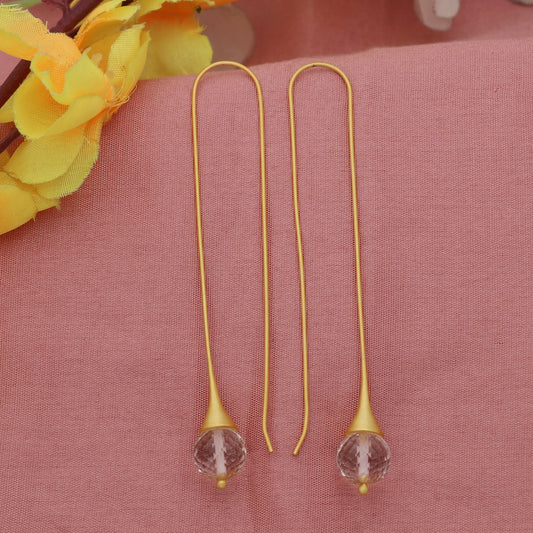 925 Sterling Silver Quartz Dangler Earring