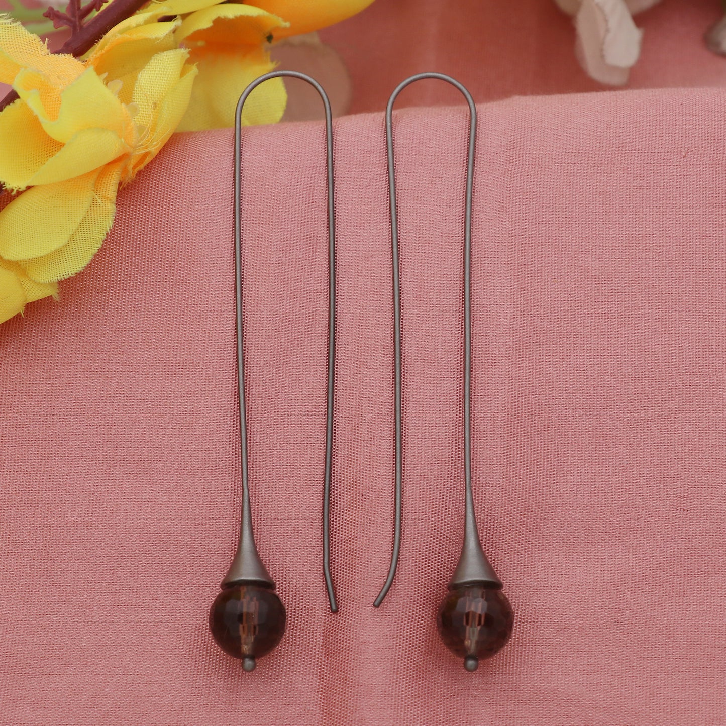 925 Sterling Silver Quartz Dangler Earring