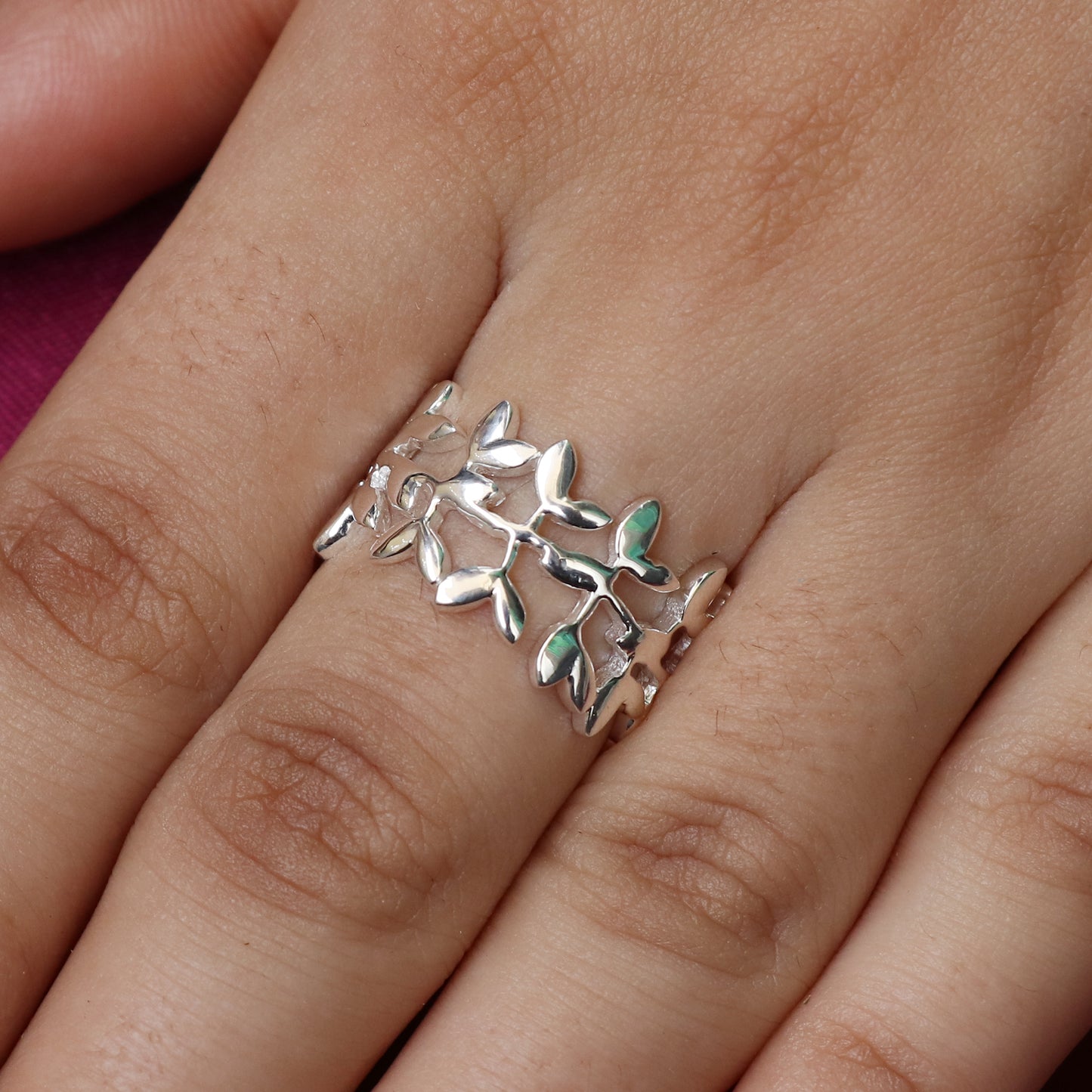 925 Sterling Silver Olive Leaf Jewelry Set