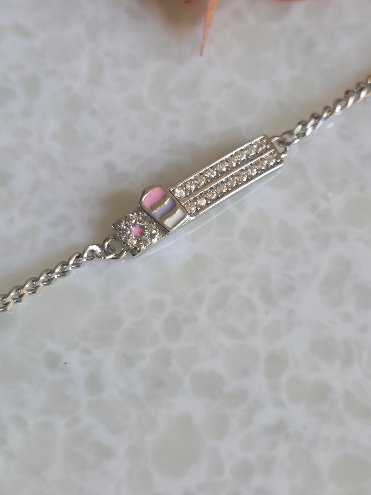 925 Sterling Silver Bar Enamel Bracelets for Kids