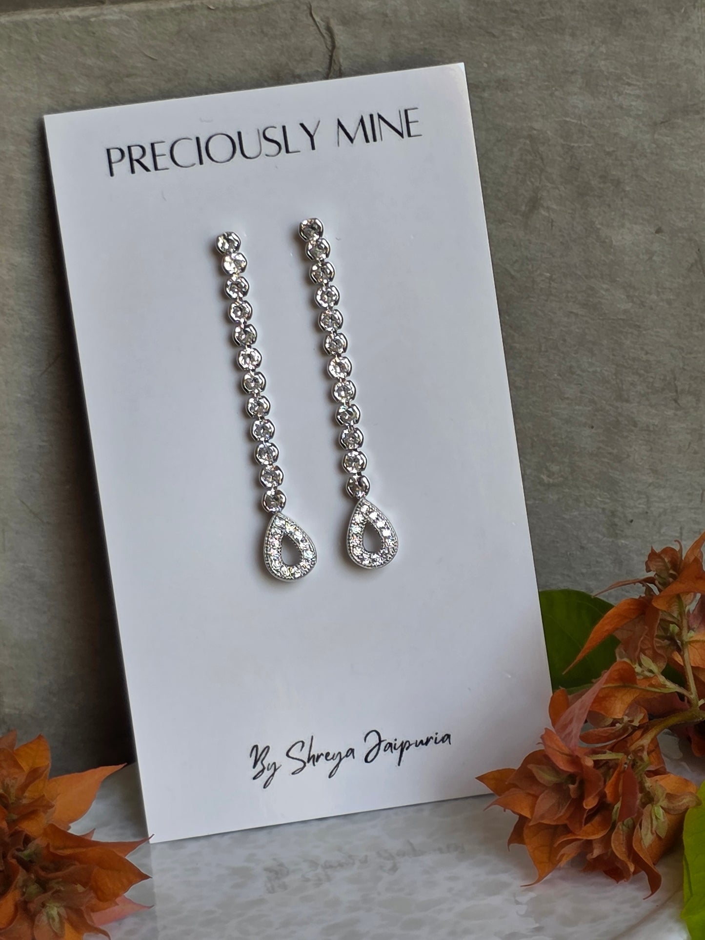 925 Sterling Silver CZ Dangle Earring