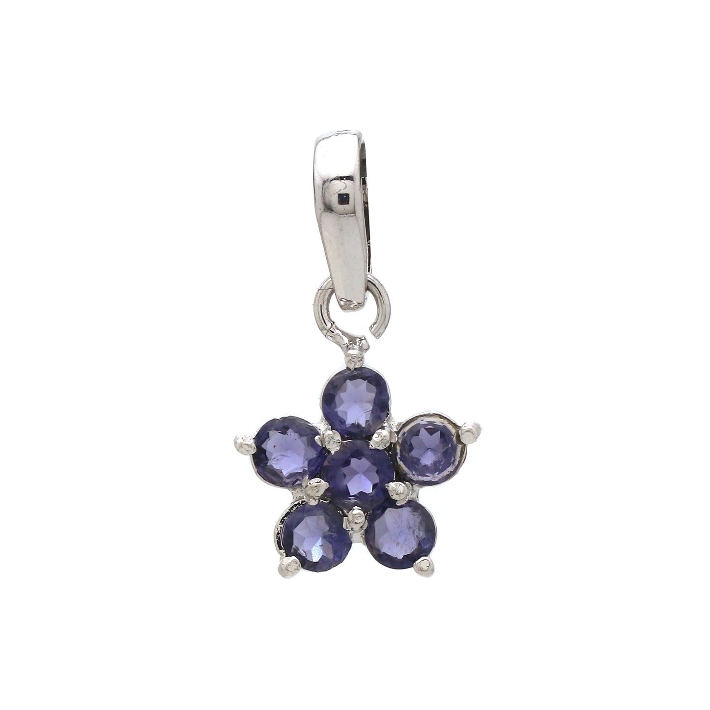 925 Sterling Silver Blue Sapphire Pendant