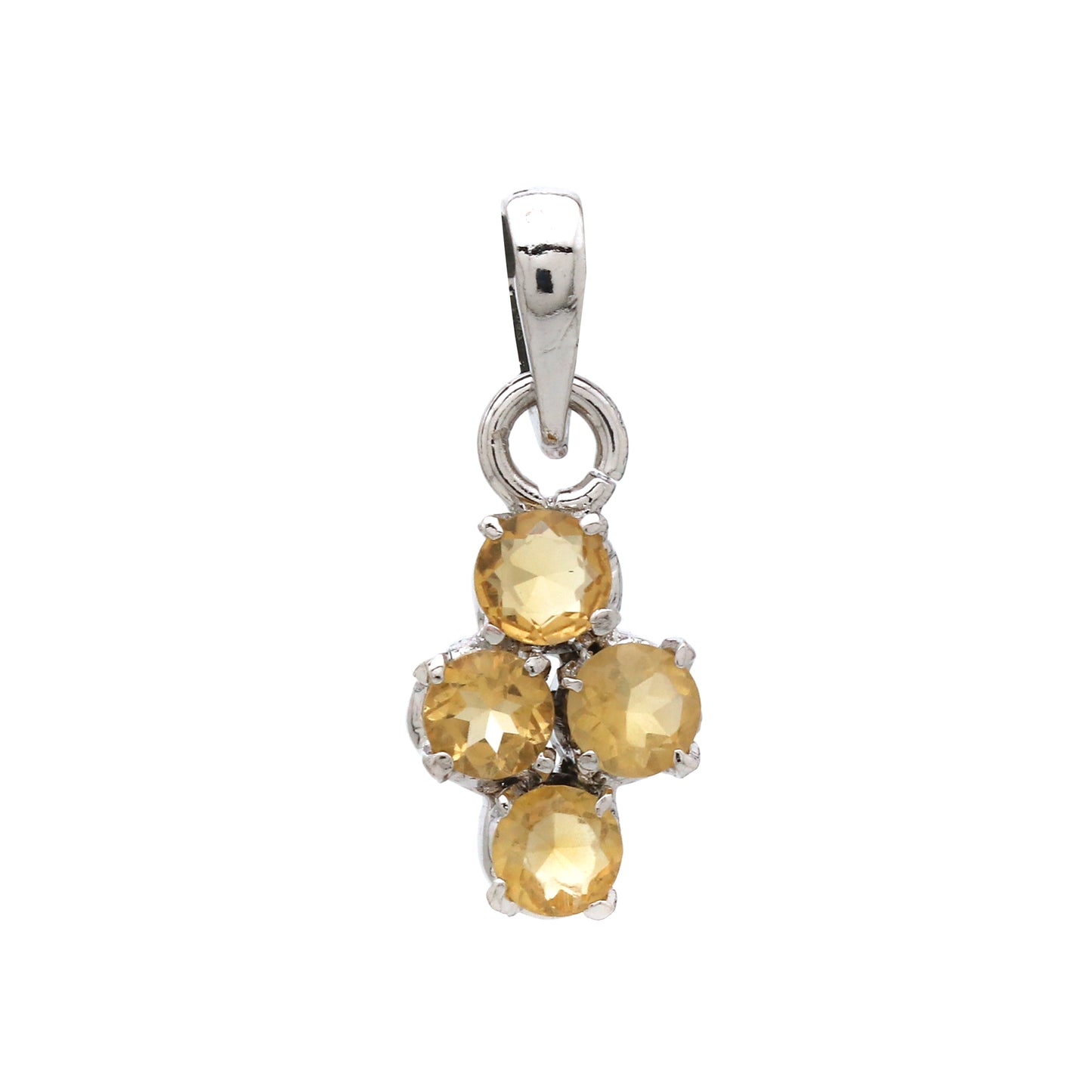 925 Sterling Silver Golden Topaz Pendant