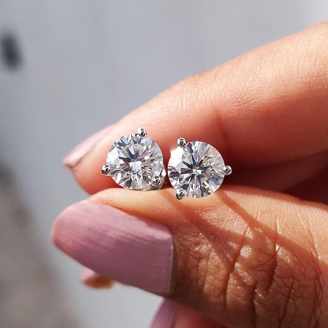 925 Sterling Silver Cubic Zircon Studs Earrings