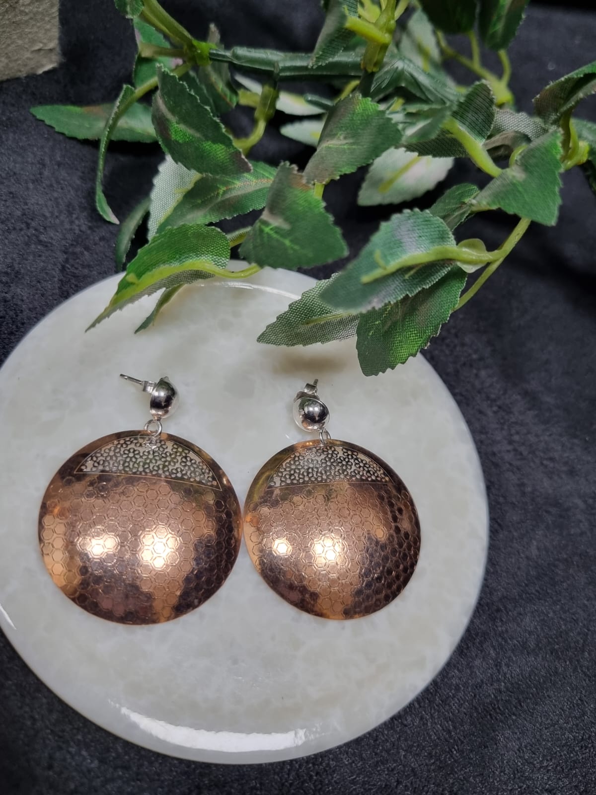 925 Sterling Silver Round Dangler Earring