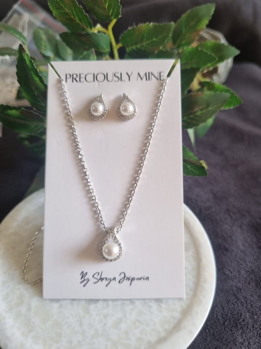925 Sterling Silver Fresh Water Pearl Jewelry Set