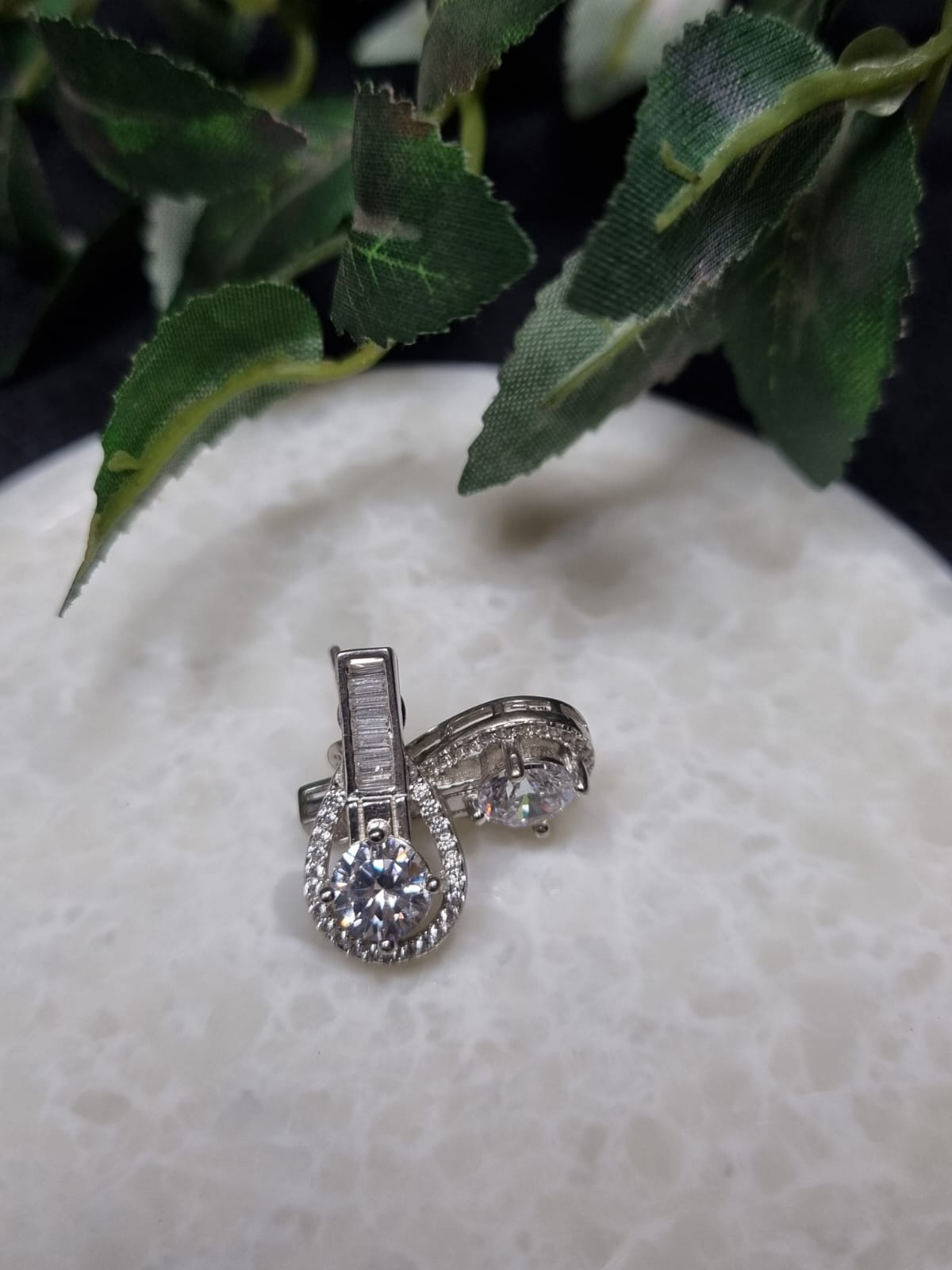 925 Sterling Silver CZ Stud Earring