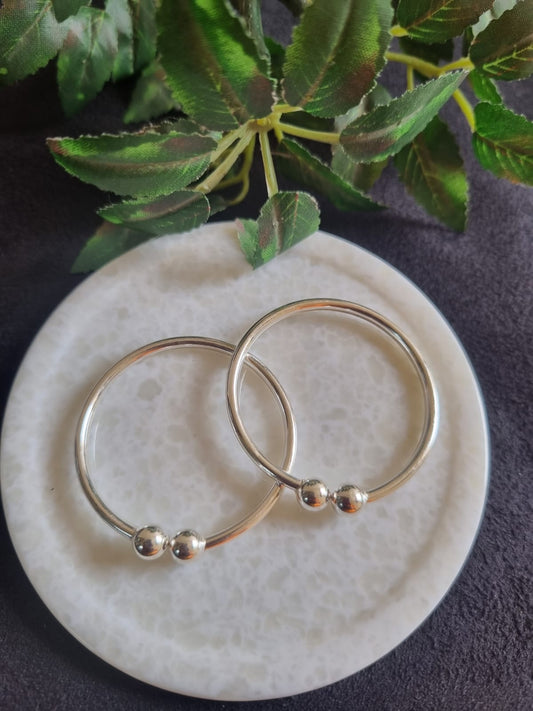 925 Sterling Silver Plain Baby Kada Bracelet